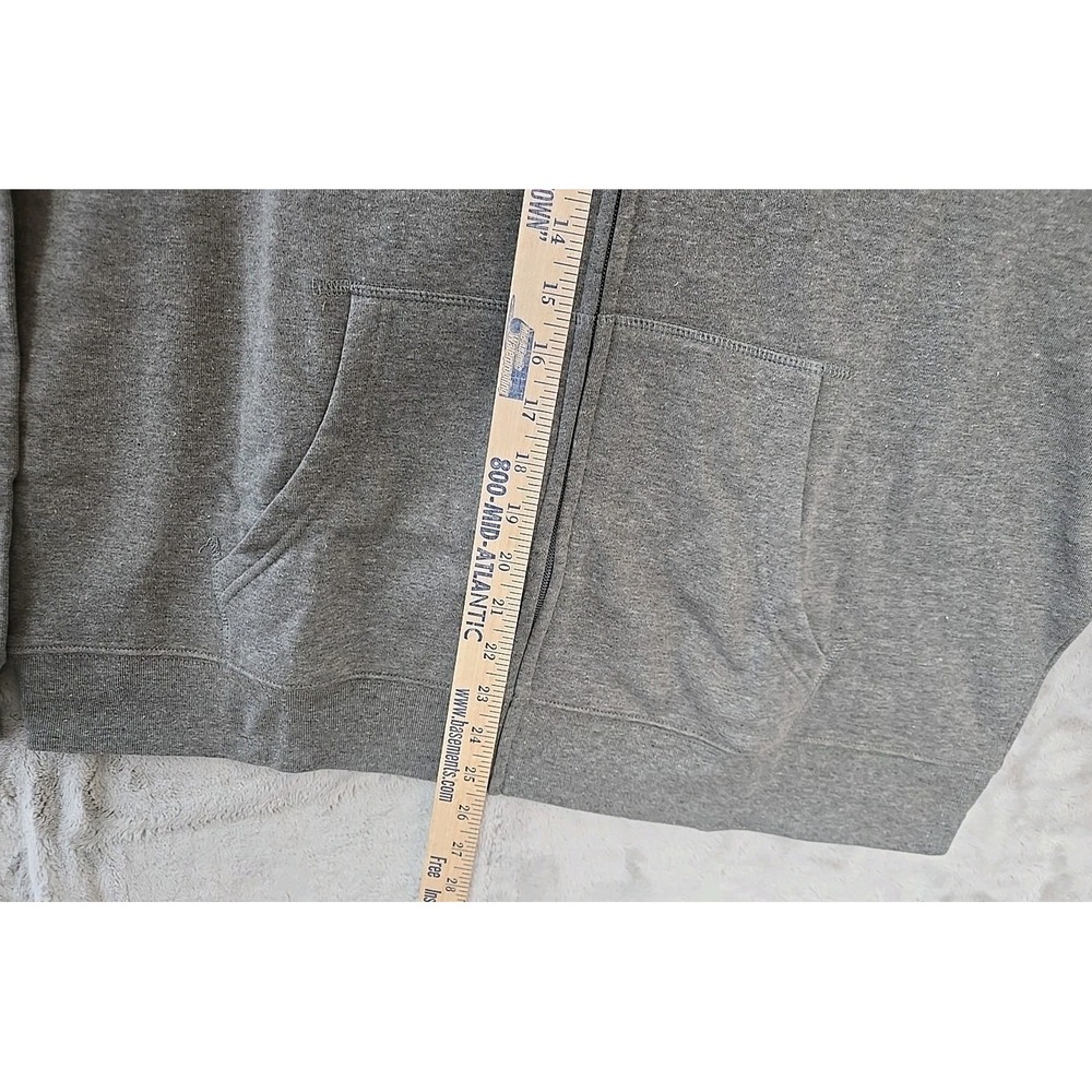 Virginia Tech Hokies 2XL Men's Heathered Grey Full Zip Hoodie NWT *NEW* - Picture 9 of 11